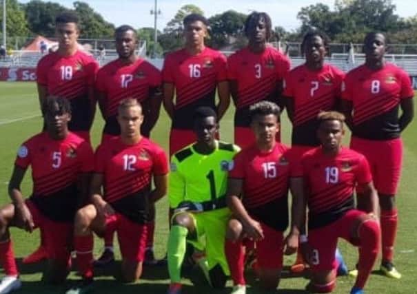 Cole (number 16) with the Antigua and Barbuda U20s team EMN-181120-144349002