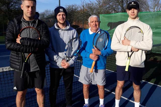 Club coach Brent Horobin made his league comeback at the age of 71 for Meltons depleted ranks, teaming up wuth son Alex, captain Jake Beagle and Tom Bendle EMN-181127-153745002