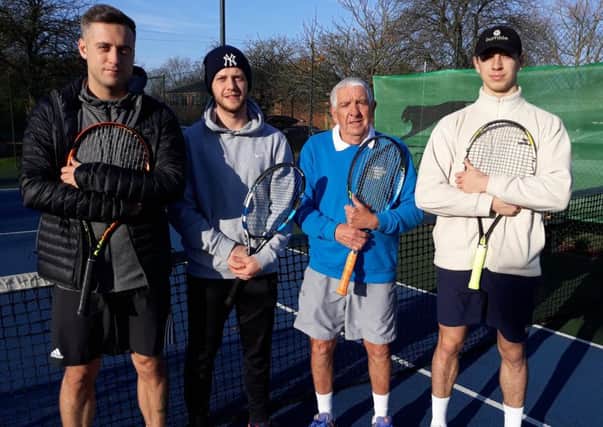Club coach Brent Horobin made his league comeback at the age of 71 for Meltons depleted ranks, teaming up wuth son Alex, captain Jake Beagle and Tom Bendle EMN-181127-153745002