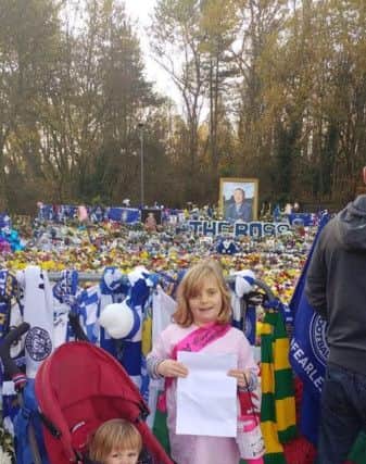 Tabitha Pritchard, and brother Fabian, at the Leicester City FC memorial during their fundraising walk for a premature babies charity EMN-181121-171702001
