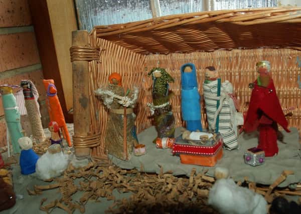 A traditional nativity scene made from clothes pegs PHOTO: Tim Williams