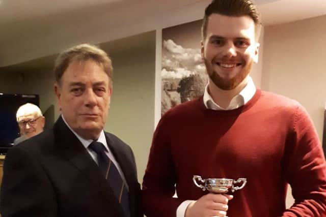Club captain's Player of the Year George Boddy with skipper Glenn Price EMN-181127-142258002