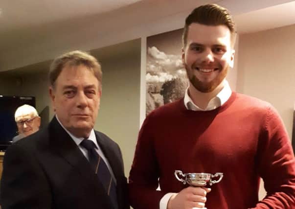 Club captain's Player of the Year George Boddy with skipper Glenn Price EMN-181127-142258002