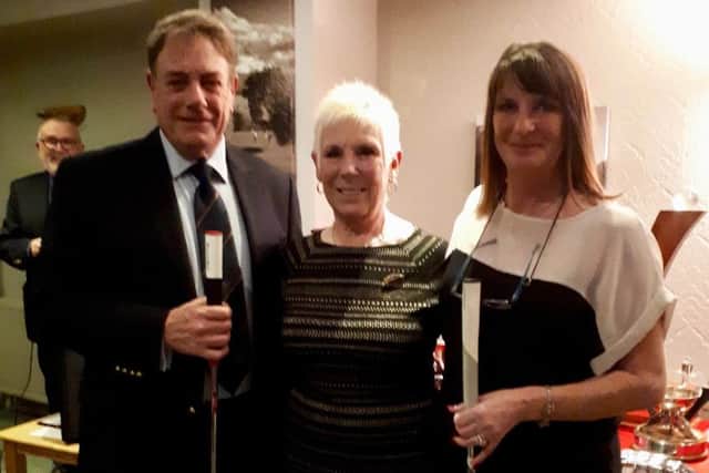 President's Putter winners Glenn Price and Sandie Normanton, with Melton GC lady president Bettyne Norton EMN-181127-142309002
