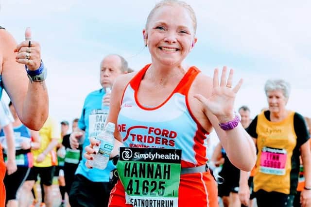 Hannah O'Mara doing the Great North Run PHOTO: Supplied