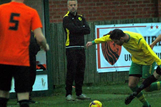 Holwell Sports manager Neil Miller looks on as his side slip to a fourth straight defeat EMN-180412-093515002