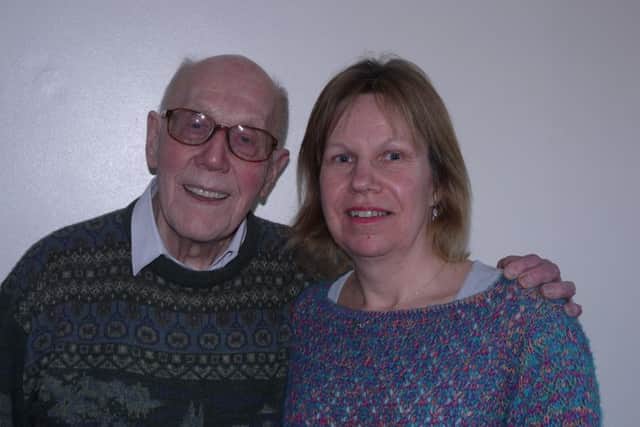 Stuart Townend, who has passed away aged 91, with daughter Sally Hazeldine EMN-180412-102028001