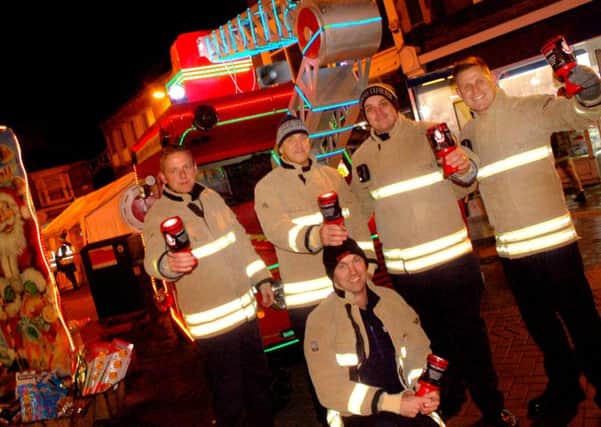 Melton's firefighters and Trumpton in the Market Place PHOTO: Tim Williams