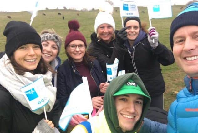 The Bupa Dental Care team who did a nine mile walk from Melton to Burrough on the Hill for the Oral Health Foundation PHOTO: Supplied