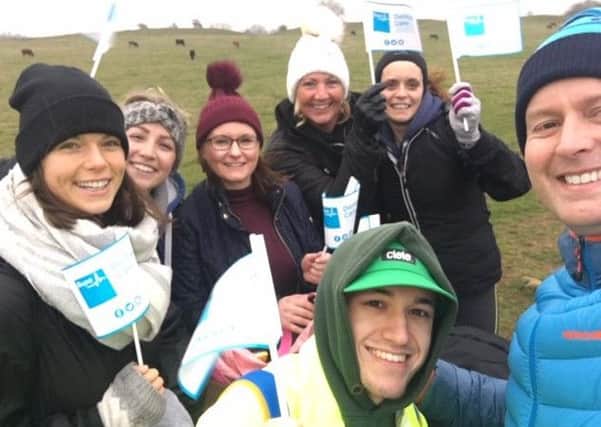 The Bupa Dental Care team who did a nine mile walk from Melton to Burrough on the Hill for the Oral Health Foundation PHOTO: Supplied