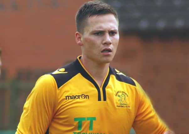 Brad Smith made six appearances for Holwell this season before going off injured against Bugbrooke in October EMN-181223-125150002