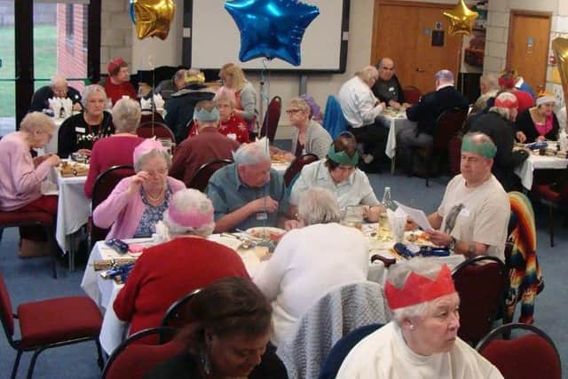 Guests enjoying their Christmas Day lunch at Melton Baptist Church PHOTO: Supplied