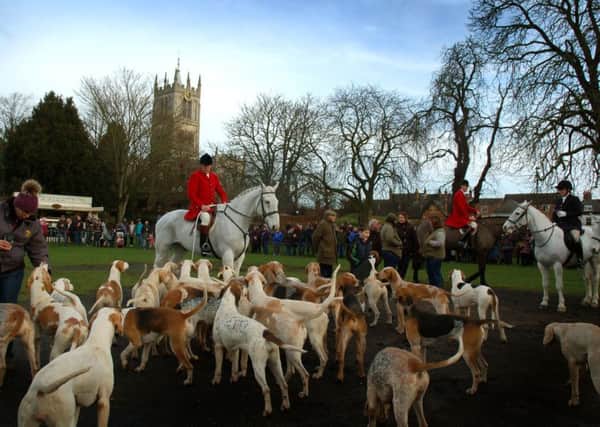 Members of the Quorn Hunt meeting in Melton's Play Close on New Year's Day a year ago EMN-181231-112503001