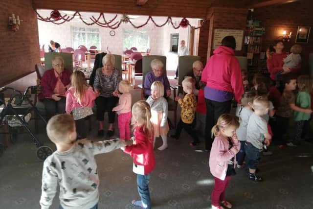 Interacting with the residents PHOTO: Supplied