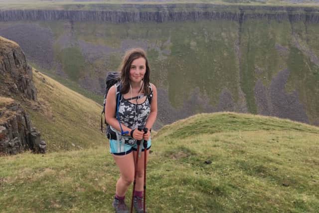 Maddy Lygo pictured during her 268-mile trek across the Penine Way EMN-190901-112002001