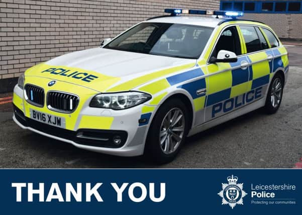 Leicestershire Police have thanked the public for their help EMN-190301-100753001