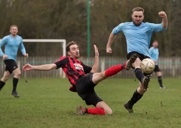 Former Holwell and Melton forward Ash Palfreyman made his Asfordby debut against Saffron PICTURE: Phil James EMN-190901-132611002