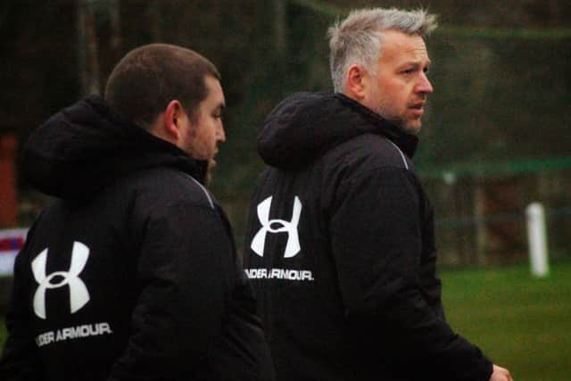 Holwell boss Neil Miller (right) with assistant manager Richard Cragg