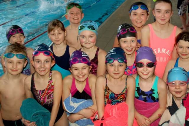 Teams from St Francis Catholic Primary School are all set to swim PHOTO: Tim Williams