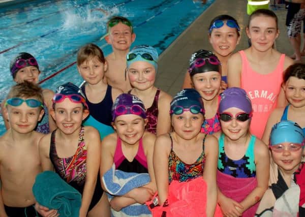 Teams from St Francis Catholic Primary School are all set to swim PHOTO: Tim Williams