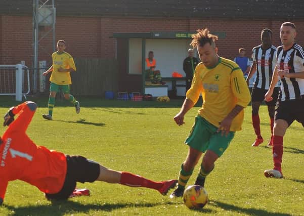 Holwell's leading scorer Liam Ambrose claimed the winning goal at Rushden - his ninth of the season EMN-190121-172847002