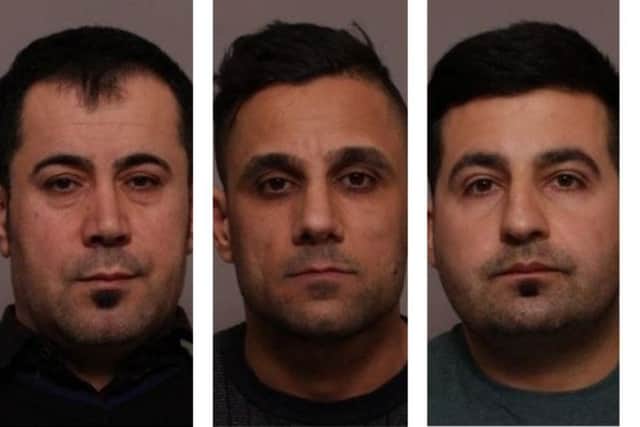 The three men convicted of five counts of murder and conspiring to commit insurance fraud following an explosion at a shop and apartment in Leicester, from left, Arkan Ali, Aram Kurd and Hawkar Hassan EMN-190118-115415001