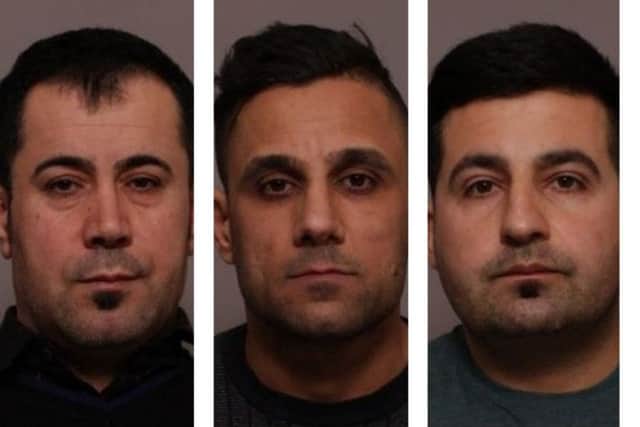 The three men convicted of five counts of murder and conspiring to commit insurance fraud following an explosion at a shop and apartment in Leicester, from left, Arkan Ali, Aram Kurd and Hawkar Hassan EMN-190118-115415001