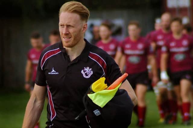 Head coach Gareth Collins crossed for Melton's try at Oadby