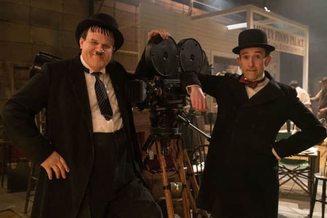 John C. Reilly as Oliver Hardy and Steve Coogan as Stan Laurel PHOTO: PA Photo/Entertainment One/Aimee Spinks