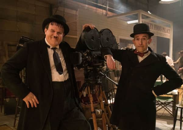 John C. Reilly as Oliver Hardy and Steve Coogan as Stan Laurel PHOTO: PA Photo/Entertainment One/Aimee Spinks