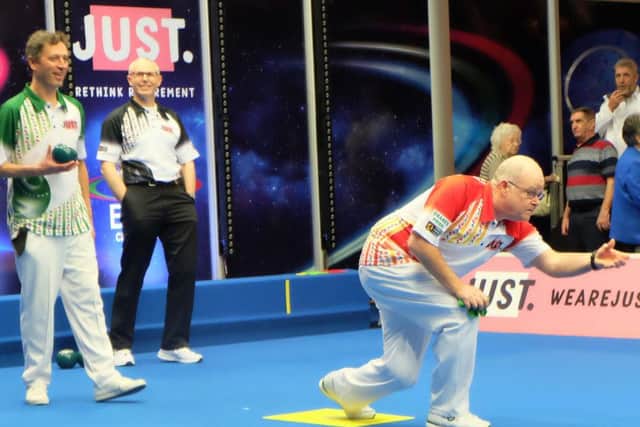 Les Gillett during his quarter-final win over Scott Edwards. Picture: Dominic Picksley EMN-190125-170818002