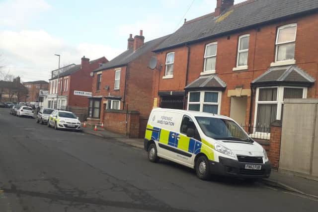 The scene in Kings Road in January as police investigate folllowing the discharge of a firearm EMN-190128-093616001