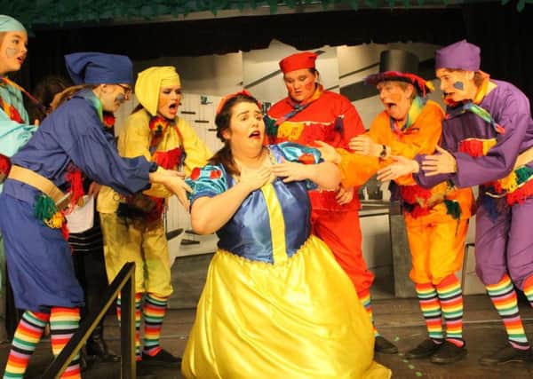 Snow White feels the effects of the poisonous apple PHOTO: Martin Fagan