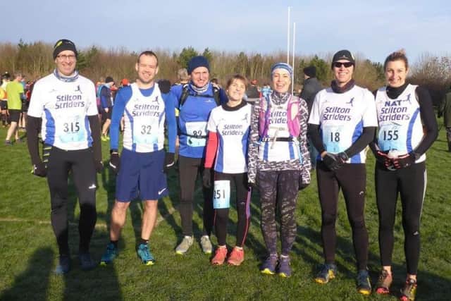 The intrepid Stilton Striders contingent at the Charnwood Hills fell race EMN-190502-130211002