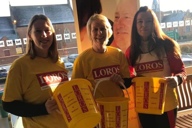 Marie Kennedy (right) with friends collecting for LOROS PHOTO: Supplied