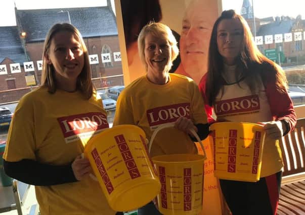 Marie Kennedy (right) with friends collecting for LOROS PHOTO: Supplied