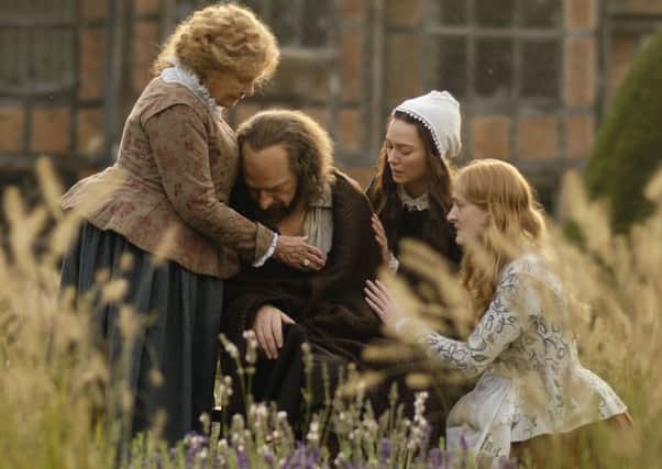 Dame Judi Dench as Anne Shakespeare, Kenneth Branagh as William Shakespeare, Lydia Wilson as Susanna Hall and Kathryn Wilder as Judith Shakespeare PHOTO: PA Photo/Sony Pictures Releasing