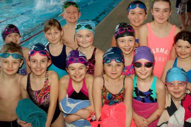 Teams from St Francis Catholic Primary School are all set to swim PHOTO: Tim Williams