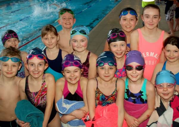 Teams from St Francis Catholic Primary School are all set to swim PHOTO: Tim Williams