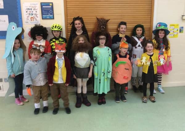 Pupils at Frisby Primary School dressed as their favourite book characters PHOTO: Supplied