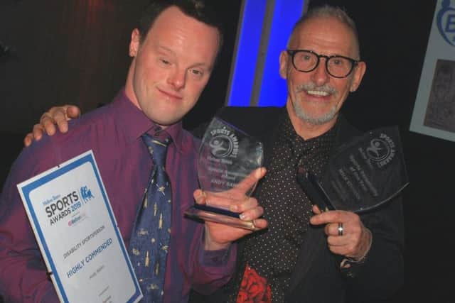 Special Recognition Award winner Andy Banks and Sports Personality of the Year Mick Stevens EMN-190228-235023002