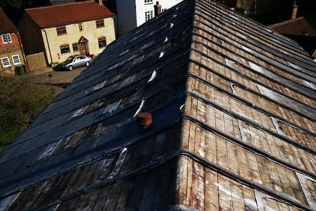 The roof of St Leonard's Church, Holwell, after thieves stripped the lead off of it EMN-190103-095925001