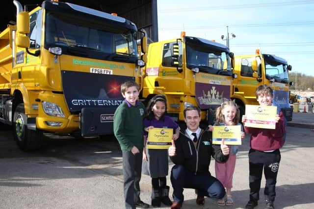 Winners of the Leicestershire County Councils Name the Gritter competition PHOTO: Supplied