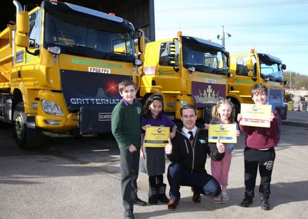 Winners of the Leicestershire County Councils Name the Gritter competition PHOTO: Supplied
