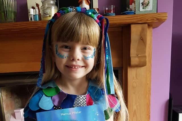 Winona Bissell, aged 5, as The Rainbow Fish PHOTO: Supplied