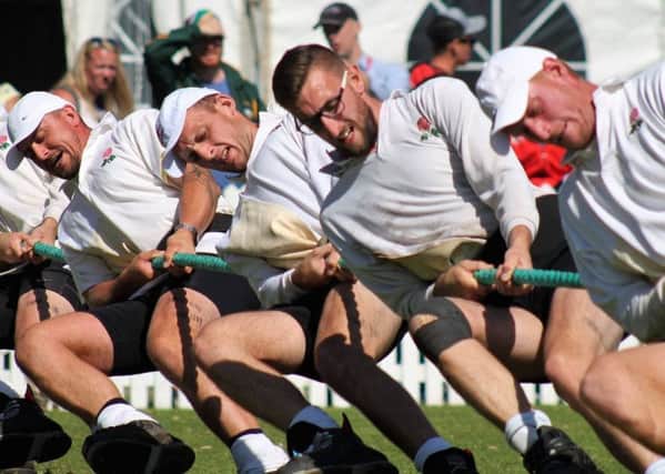 Scalford's tug of war champions in action at last year's world championships EMN-191203-181906002