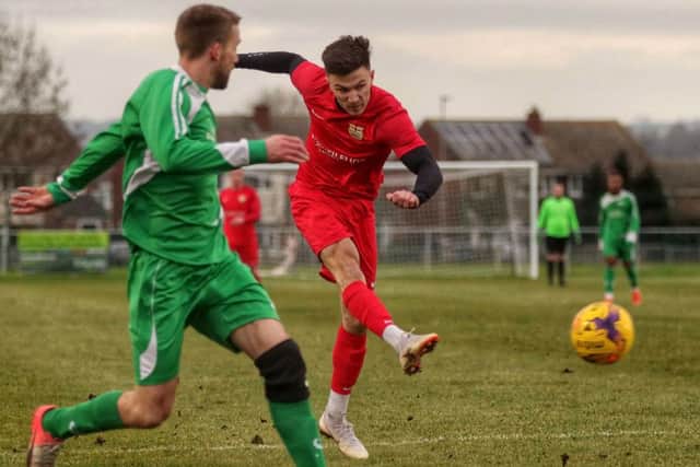 Callum Westwood was a star performer and goalscorer for Town in their impressive win at Lutterworth Athletic EMN-190318-092735002