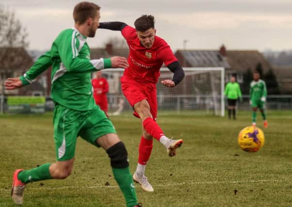 Callum Westwood was a star performer and goalscorer for Town in their impressive win at Lutterworth Athletic EMN-190318-092735002