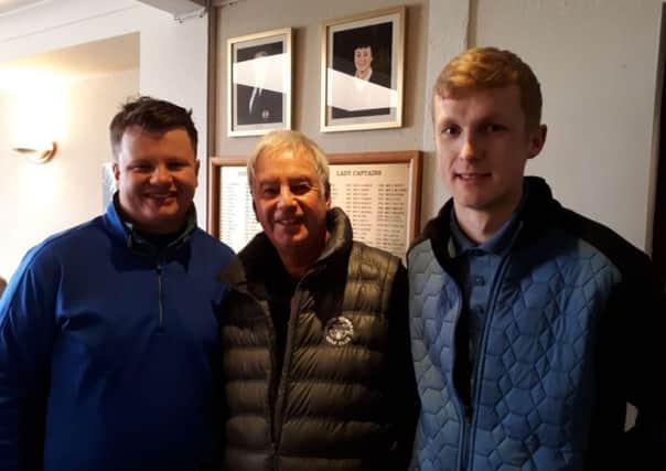 Autumn Trophy round five winners, from left, Dave Poolan, Haydn Snow and Jamie Orton EMN-190319-122312002