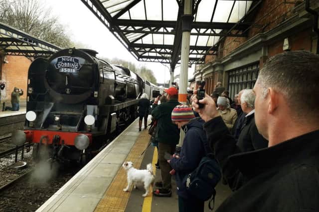 The Nigel Dobbing memorial steam train at Melton station
PHOTO TIM WILLIAMS